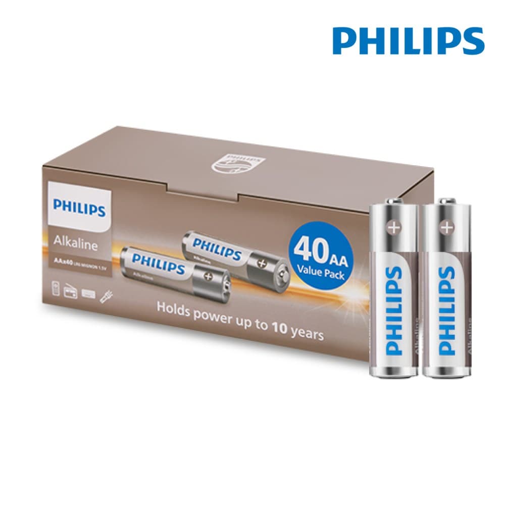 필립스 알카라인 AA 대용량 건전지