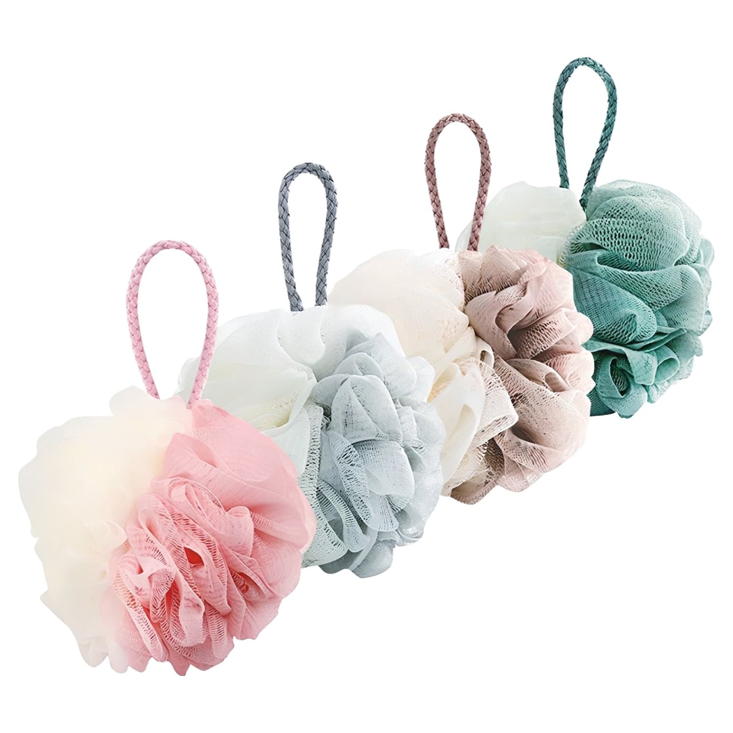 더자카 투톤 컬러 샤워볼 4p