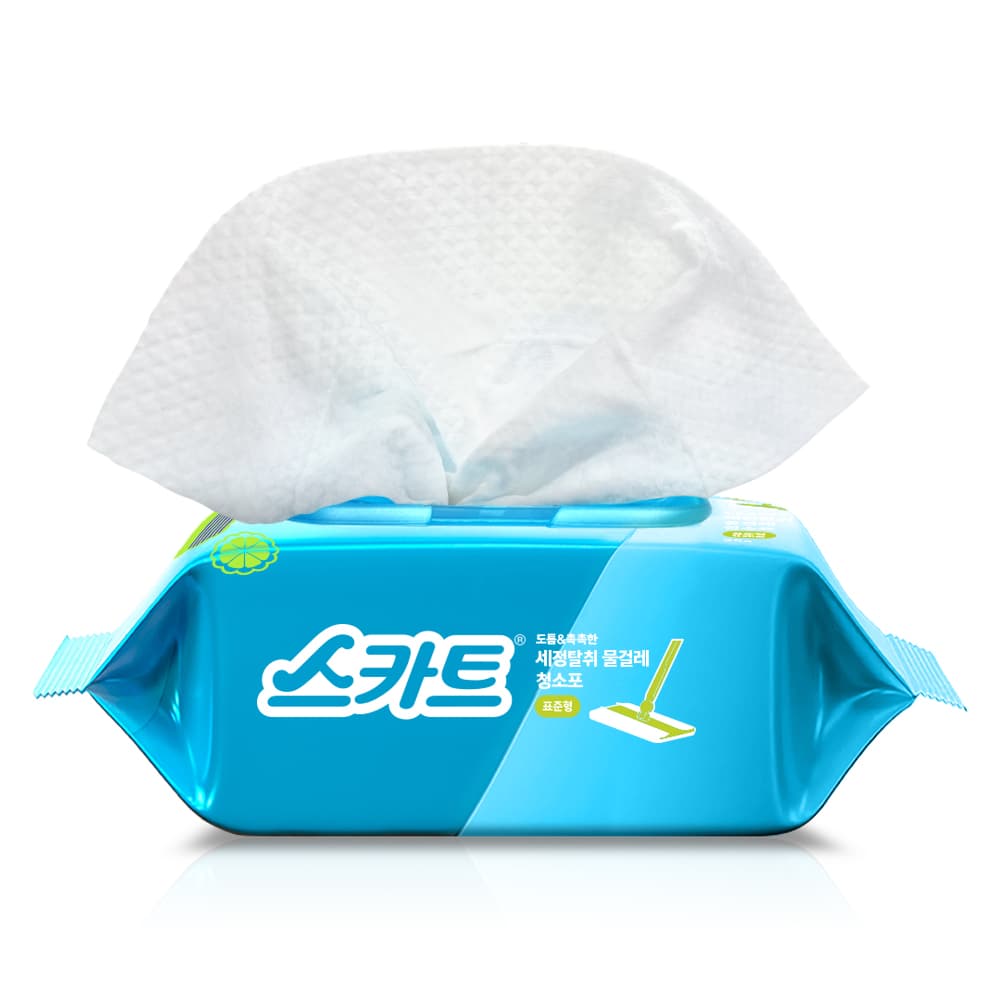 스카트 도톰&촉촉한 세정탈취 물걸레 청소포 베르가못향 25매, 2개
